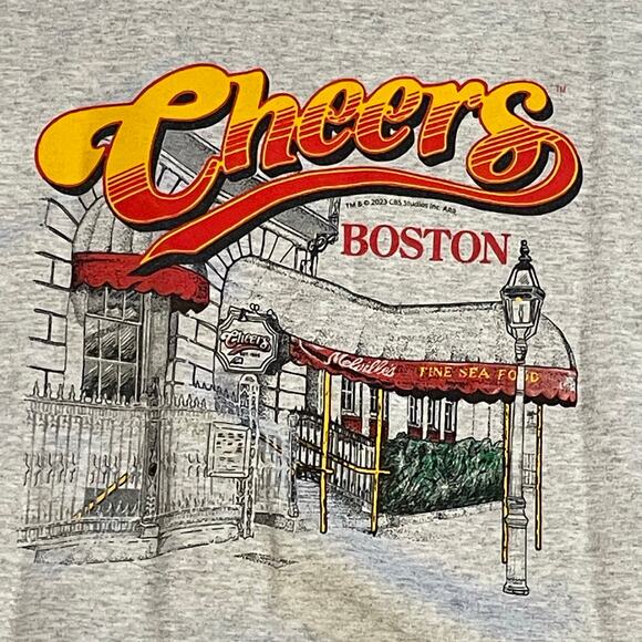 Mens Sweatshirt Large Graphic Cheers Bar Boston Skater Streetwear Nostalgic - Picture 3 of 8